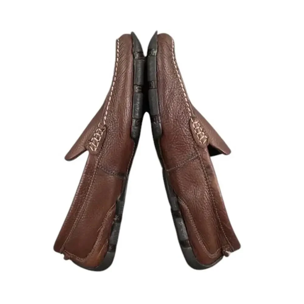 Bass Shoes Mens 11 Slip On Driving Loafers Brown Leather Classic Cristo Comfort